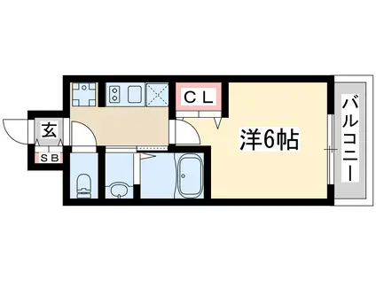 エステムコート新大阪15フロウ(1K/5階)の間取り写真