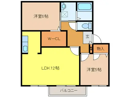 フォーレス木場(2LDK/2階)の間取り写真