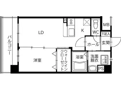 サンシャインM&S三番館(1LDK/3階)の間取り写真