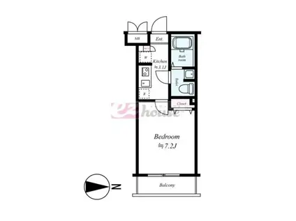 AXAS新中野(1K/1階)の間取り写真