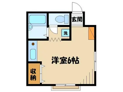 コーポ樹(ワンルーム/2階)の間取り写真