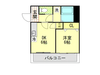 プレジール(1DK/3階)の間取り写真