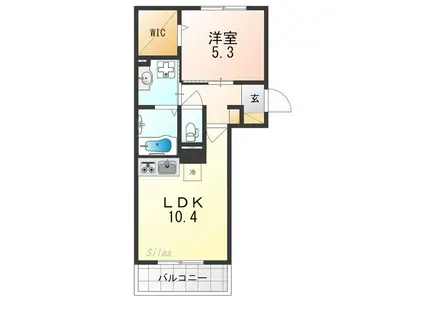 クレールシャトレ(1LDK/3階)の間取り写真