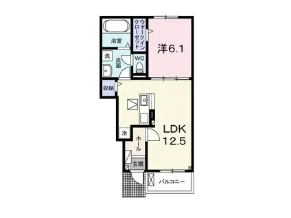 クリエイト北ノ台II(1LDK/1階)の間取り写真