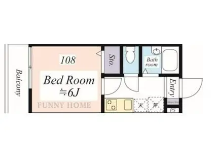 グレイストーン永福町(1K/1階)の間取り写真