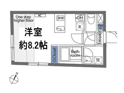 アレッタ笹塚(ワンルーム/3階)の間取り写真