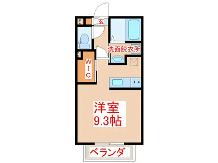 ESPACE(ワンルーム/3階)の間取り写真