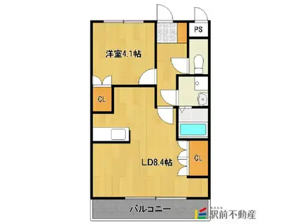 ファームタウン桜II(1LDK/2階)の間取り写真
