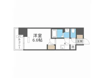 プレサンス立売堀ベルヴィル(1K/14階)の間取り写真