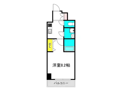 セオリー大阪パーチェ(1K/9階)の間取り写真