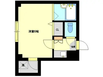 フェニックス正雀(1K/3階)の間取り写真