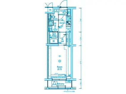 MAXIV常盤台DUE(1K/2階)の間取り写真