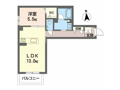 地下鉄鶴舞線 上前津駅 徒歩8分 4階建 新築(1LDK/1階)の間取り写真