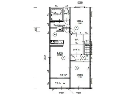 コーポSAKURA(2LDK/2階)の間取り写真
