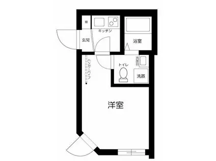 エオリア扇(1K/1階)の間取り写真