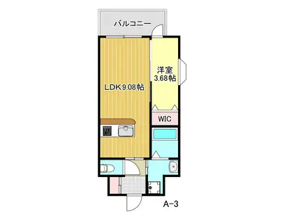 第52川崎ビル(1LDK/3階)の間取り写真