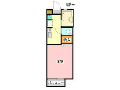 イーハトーヴ(1K/1階)の間取り写真