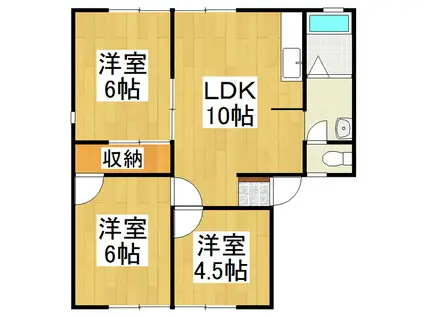 アーバンのぐちA(3LDK/1階)の間取り写真