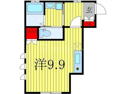 エム・クール(ワンルーム/2階)の間取り写真