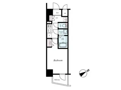 プレサンス ジェネ 浅草イースト(1K/9階)の間取り写真