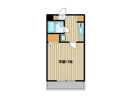 アースポイント(1K/2階)の間取り写真