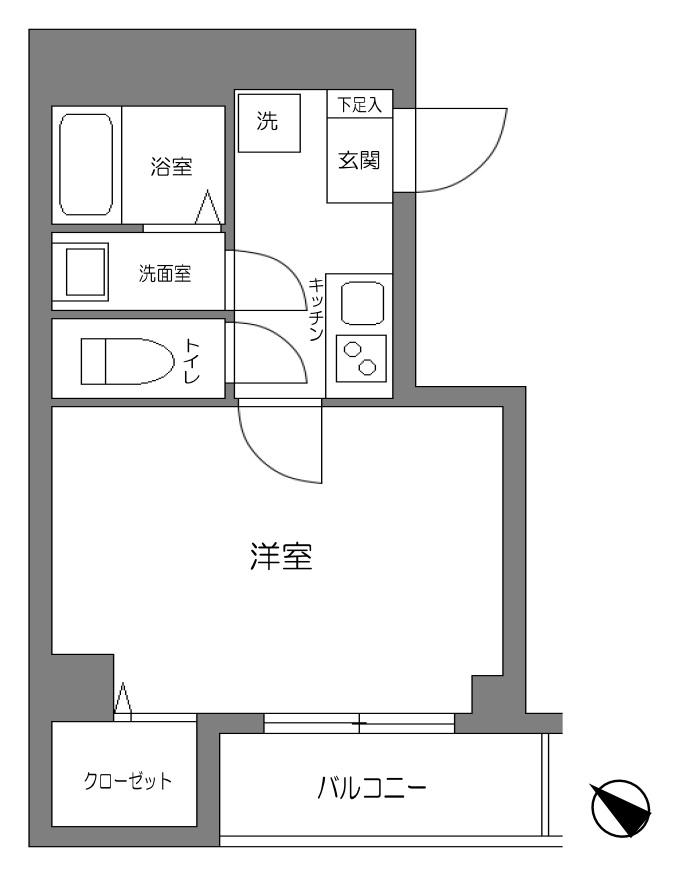 ALATO王子(1K/2階)の間取り写真