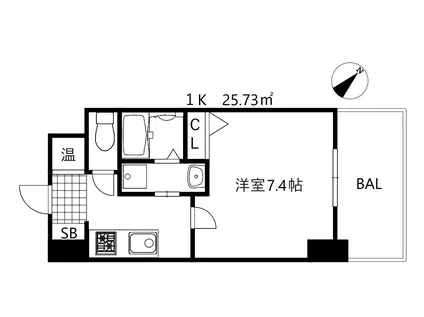 メインステージ須磨(1K/5階)の間取り写真