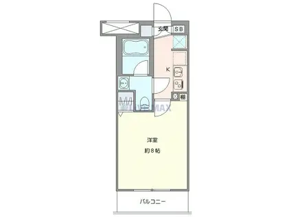 AZEST西高島平(1K/4階)の間取り写真