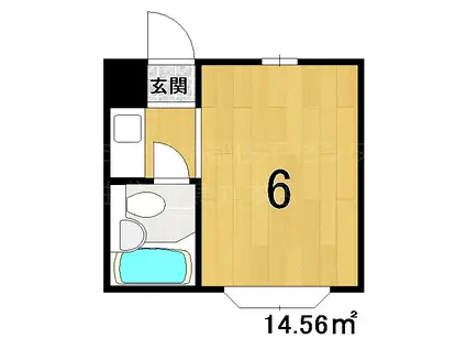 メゾン大宮(ワンルーム/3階)の間取り写真