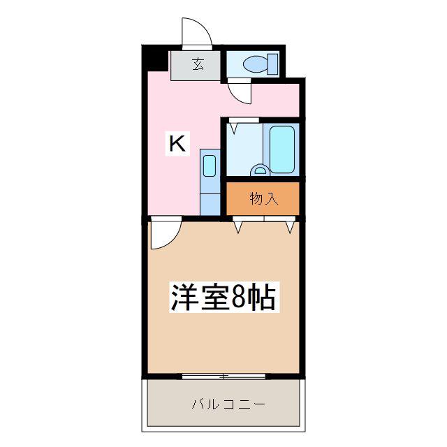 グランコート(1K/3階)の間取り写真