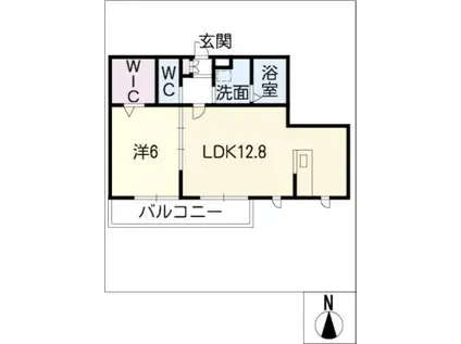 ヴェルデ(1LDK/1階)の間取り写真