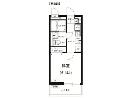 リブリ・カシオペア(1K/2階)の間取り写真