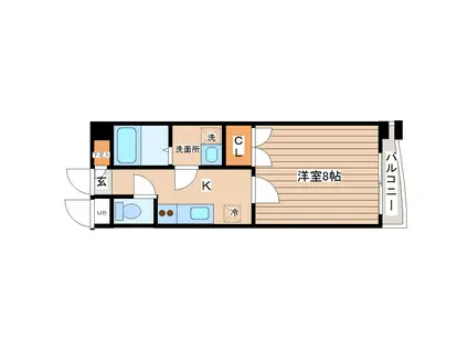 ウイング99(1K/3階)の間取り写真