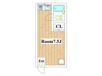 ハイムモリ(ワンルーム/2階)の間取り写真