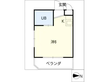 コンパート21(ワンルーム/1階)の間取り写真