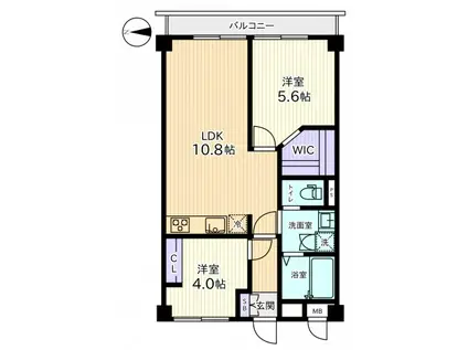 マイキャッスル多摩川(2LDK/1階)の間取り写真
