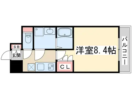 ルミナス新大阪(1K/6階)の間取り写真