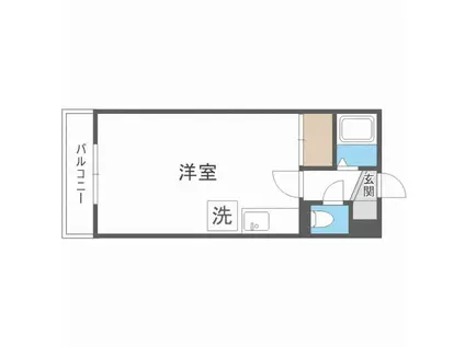 ホワイトパレス(ワンルーム/2階)の間取り写真