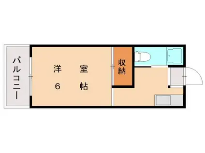 福井コーポ(1K/3階)の間取り写真