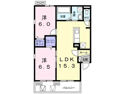 モンターナII番館(2LDK/3階)の間取り写真