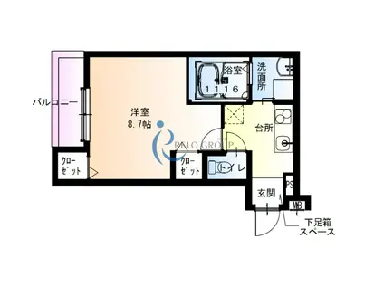 フジパレス今川公園東III番館(1K/1階)の間取り写真