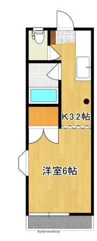 メゾンパル(1K/1階)の間取り写真