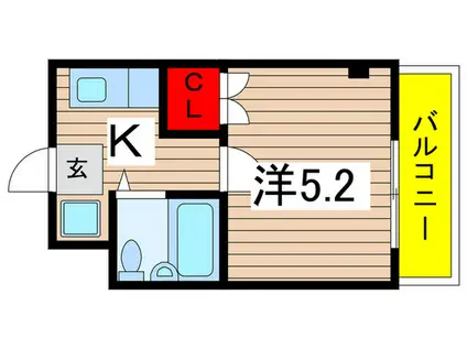 ウィンビュ白金(1K/4階)の間取り写真