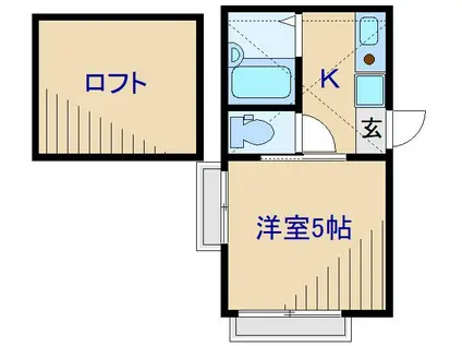 アネックス菊名(1K/2階)の間取り写真