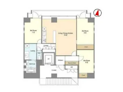 QU4TTRO ARCA 九段(2SLDK/3階)の間取り写真