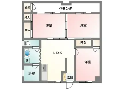 PMCマンション(3LDK/6階)の間取り写真
