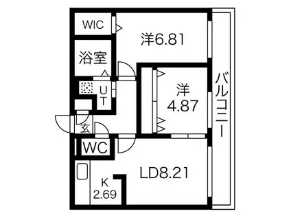 MOIWA VIEW(2LDK/3階)の間取り写真