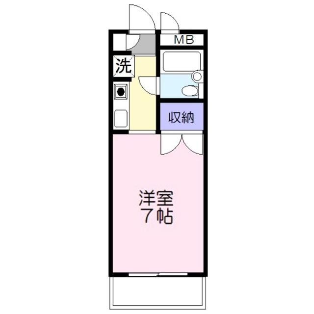 グラン ヴィア フジミ(ワンルーム/1階)の間取り写真