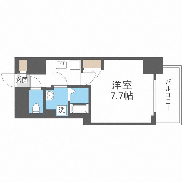 エグゼ堺筋本町(1K/14階)の間取り写真