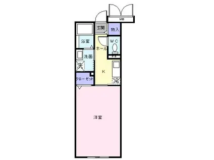 木村ロイヤルマンションV(1K/3階)の間取り写真